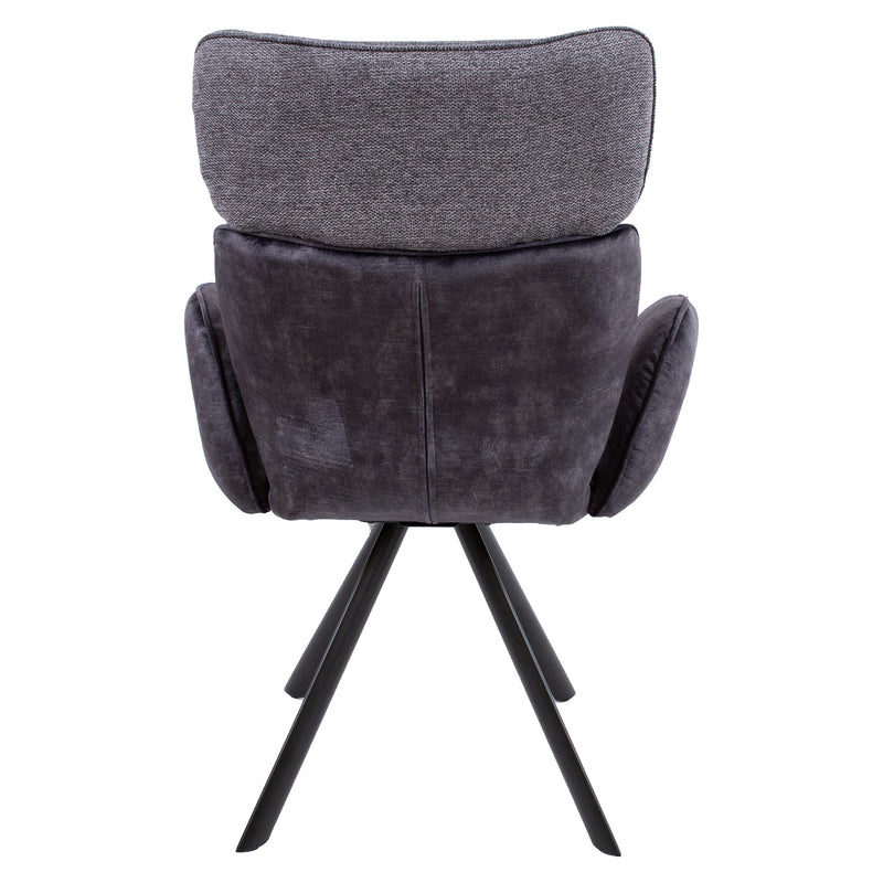 Chair EDDY with armrests, dark grey - kuva 5