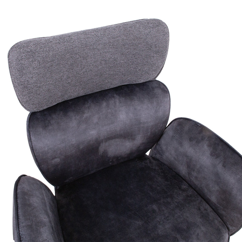 Chair EDDY with armrests, dark grey - kuva 6