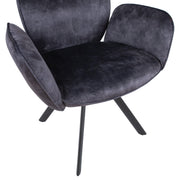 Chair EDDY with armrests, dark grey - kuva 7