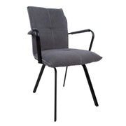 Chair EDDY with armrests, grey - 10336
