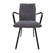 Chair EDDY with armrests, grey - kuva 3