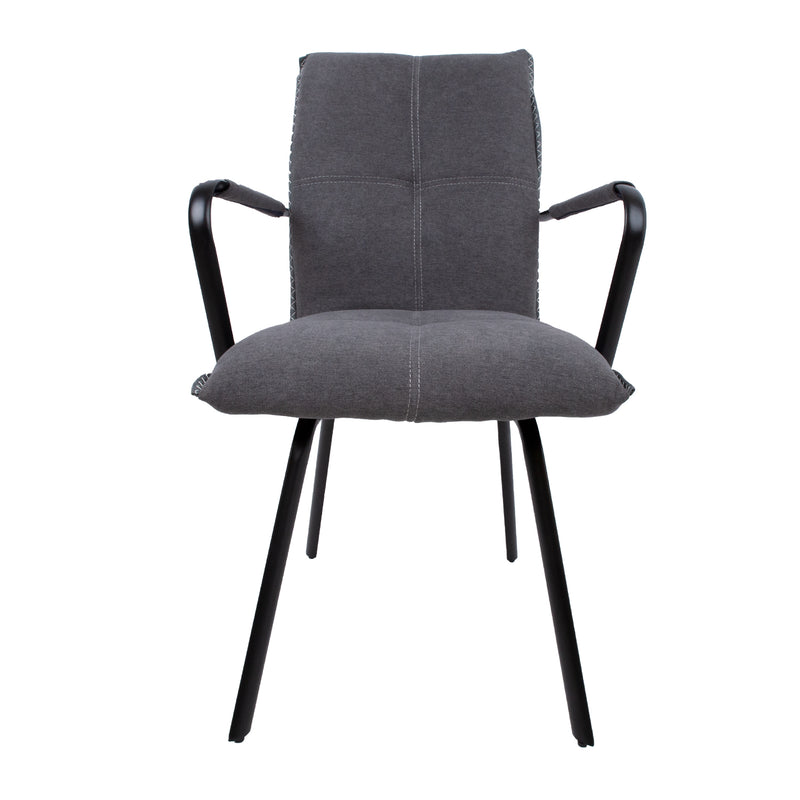 Chair EDDY with armrests, grey - kuva 3