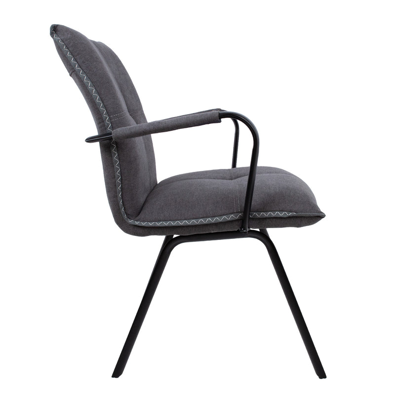 Chair EDDY with armrests, grey - kuva 4