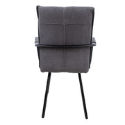 Chair EDDY with armrests, grey - kuva 5