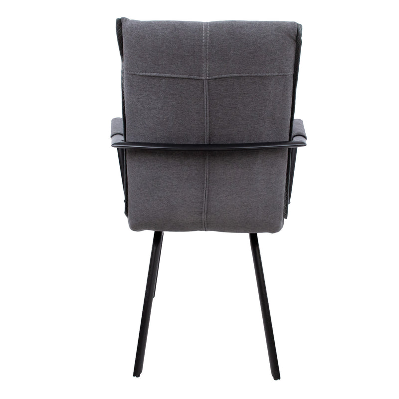 Chair EDDY with armrests, grey - kuva 5