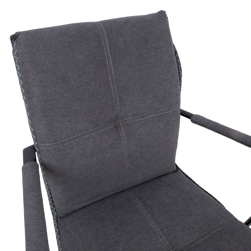 Chair EDDY with armrests, grey - kuva 6