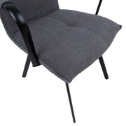 Chair EDDY with armrests, grey - kuva 7