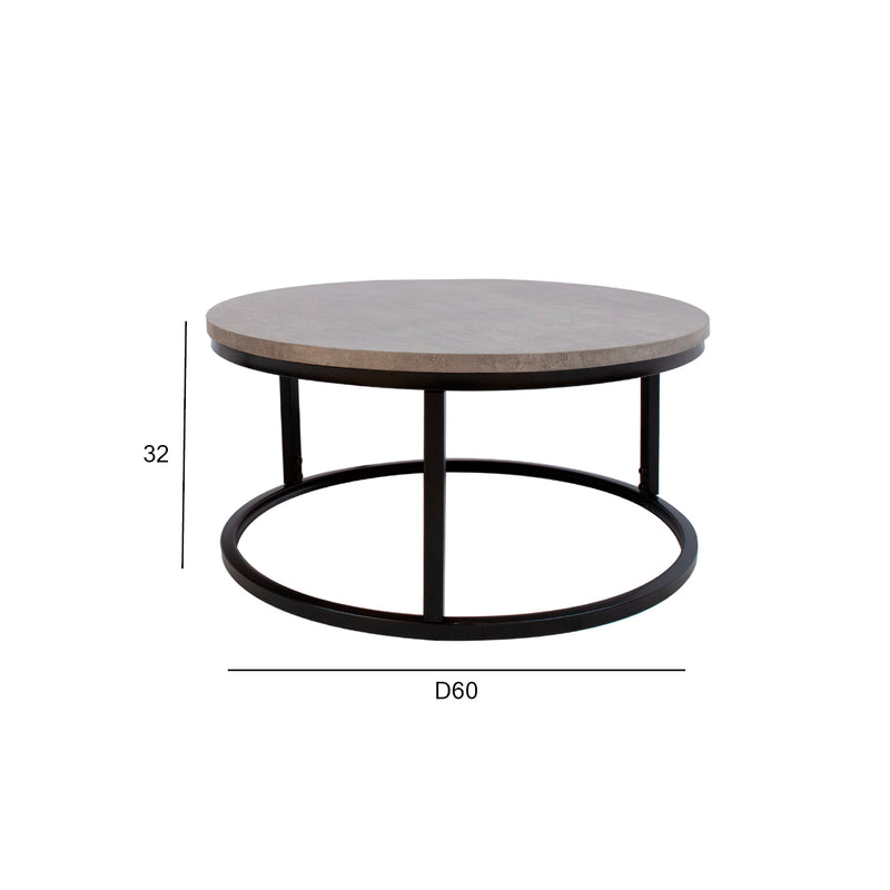 Coffee table BRITE D60xH32cm, grey - kuva 2