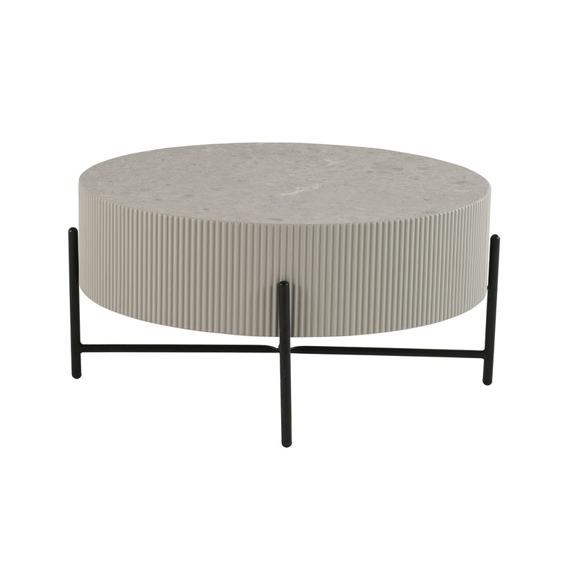 Coffee table ASHER D80xH40cm, grey - kuva 4