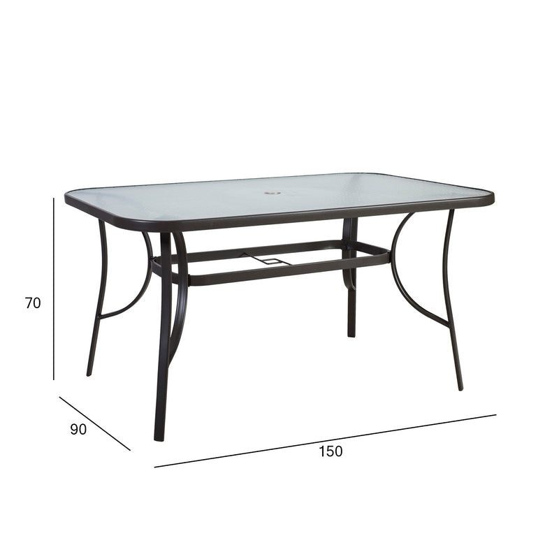Table DUBLIN 150x90xH70cm, dark brown - kuva 2