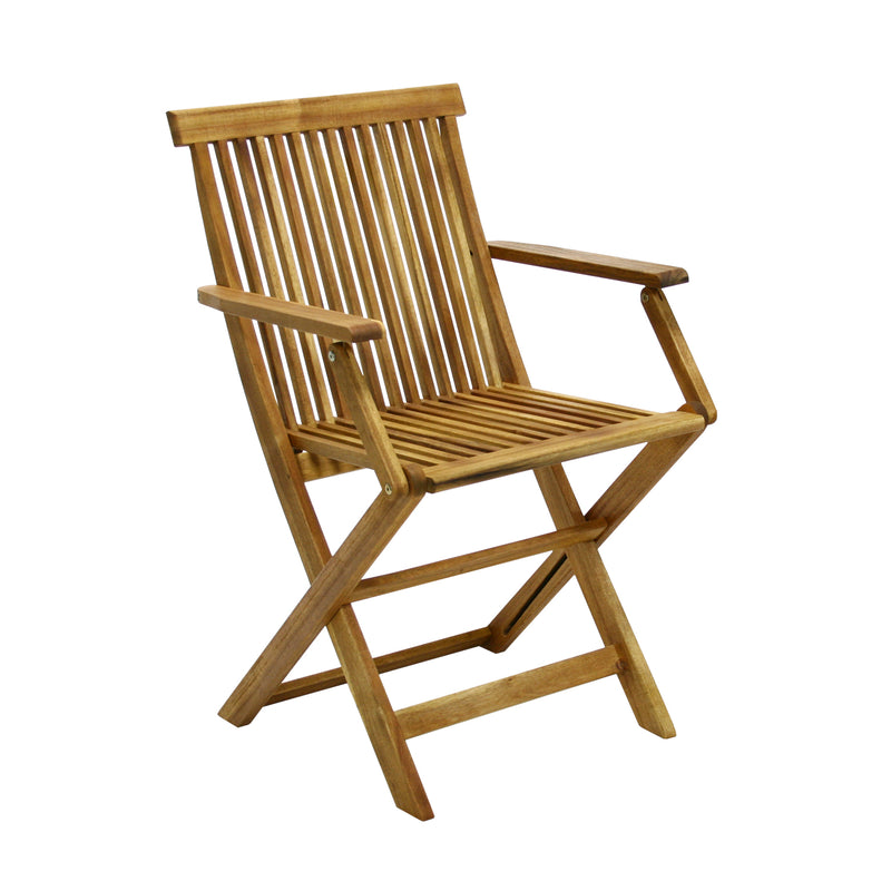 Chair FINLAY 54x57xH86cm with armrests, acacia - 13182