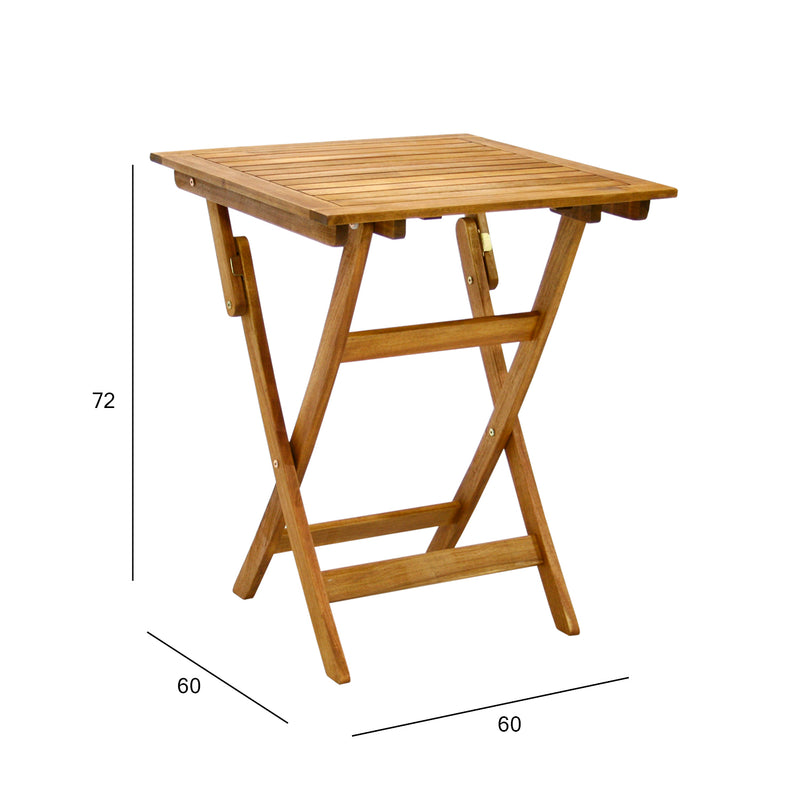 Table FINLAY 60x60xH72cm, acacia - kuva 2