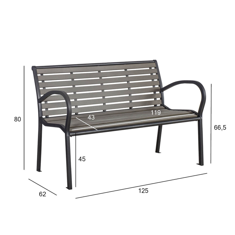Bench VIOLA grey - kuva 2