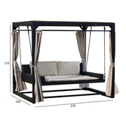Swing gazebo BARCELONA brown/beige - kuva 2
