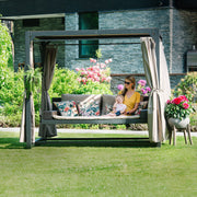 Swing gazebo BARCELONA brown/beige - kuva 3