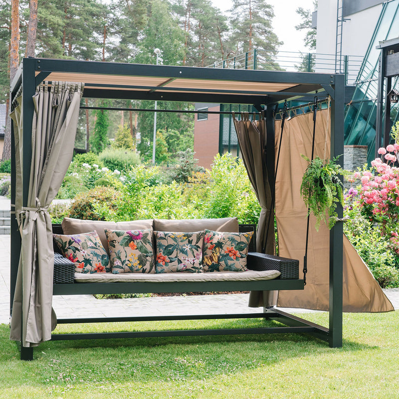 Swing gazebo BARCELONA brown/beige - kuva 4