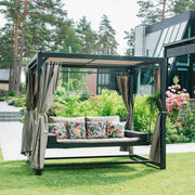 Swing gazebo BARCELONA brown/beige - kuva 6