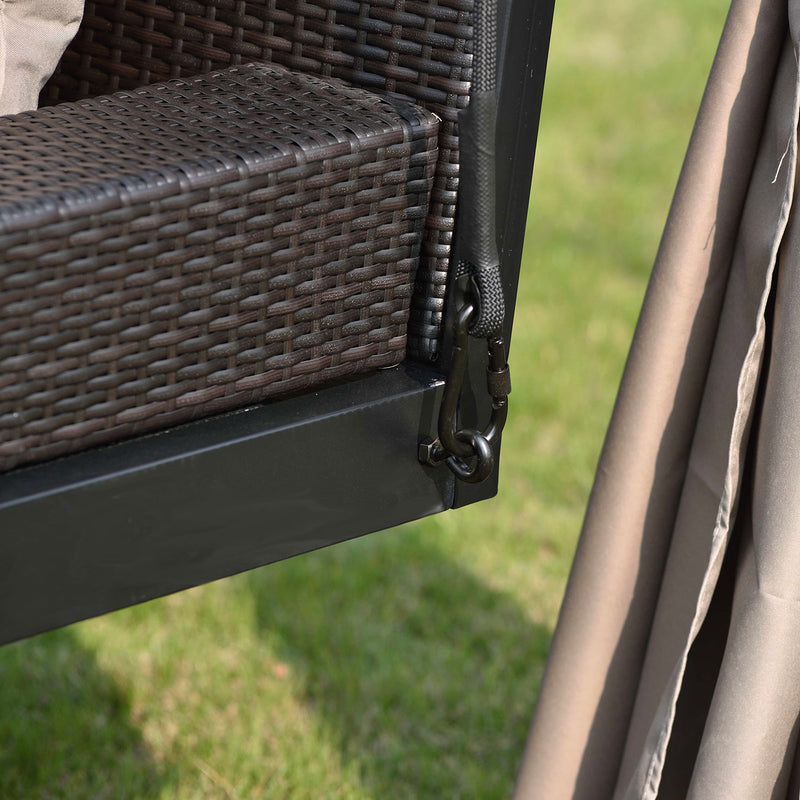 Swing gazebo BARCELONA brown/beige - kuva 7