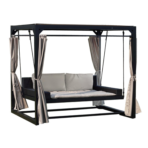 Swing gazebo BARCELONA brown/beige - 13255