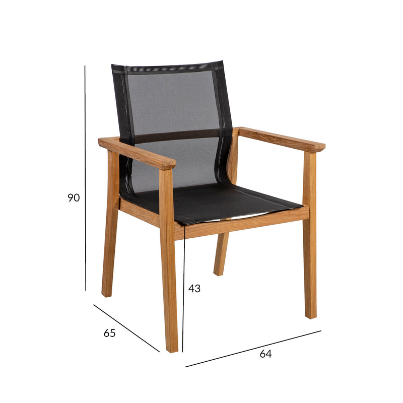 Chair NAUTICA black - kuva 2