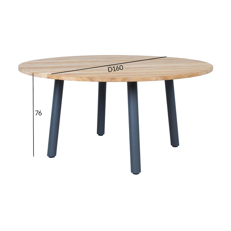 Table MARLINE D160xH76cm, teak - kuva 2