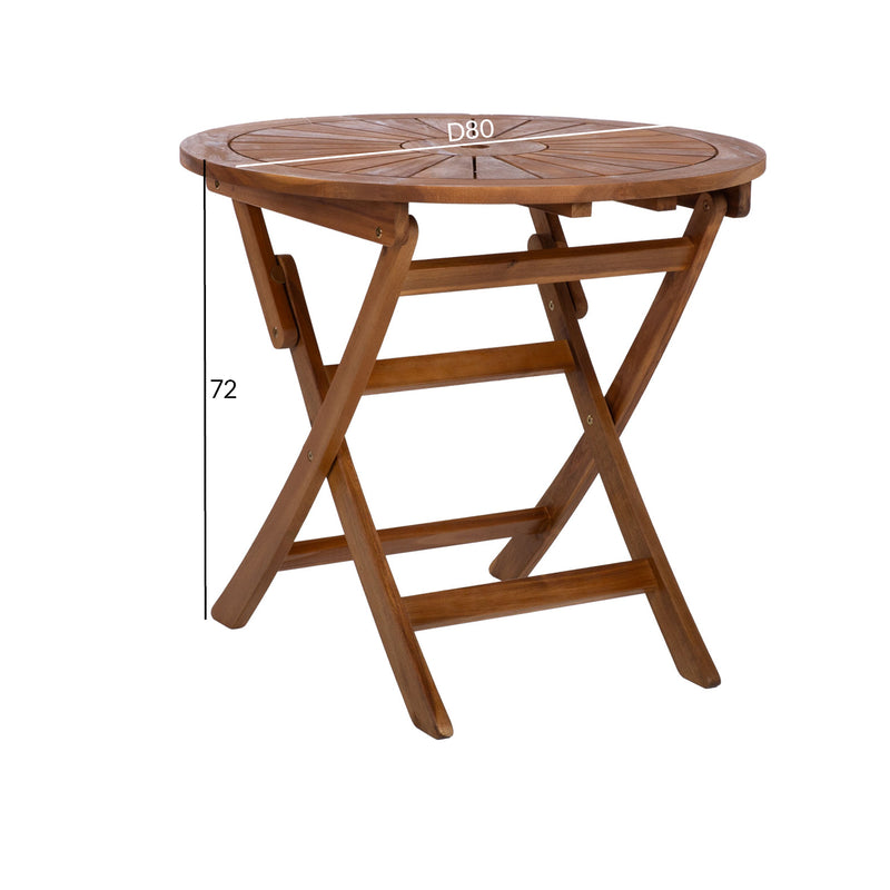 Table FABIOLA D80xH72cm, acacia - kuva 2