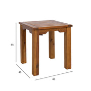 Bench-side table FORTUNA 40x40x45cm, acacia - kuva 2