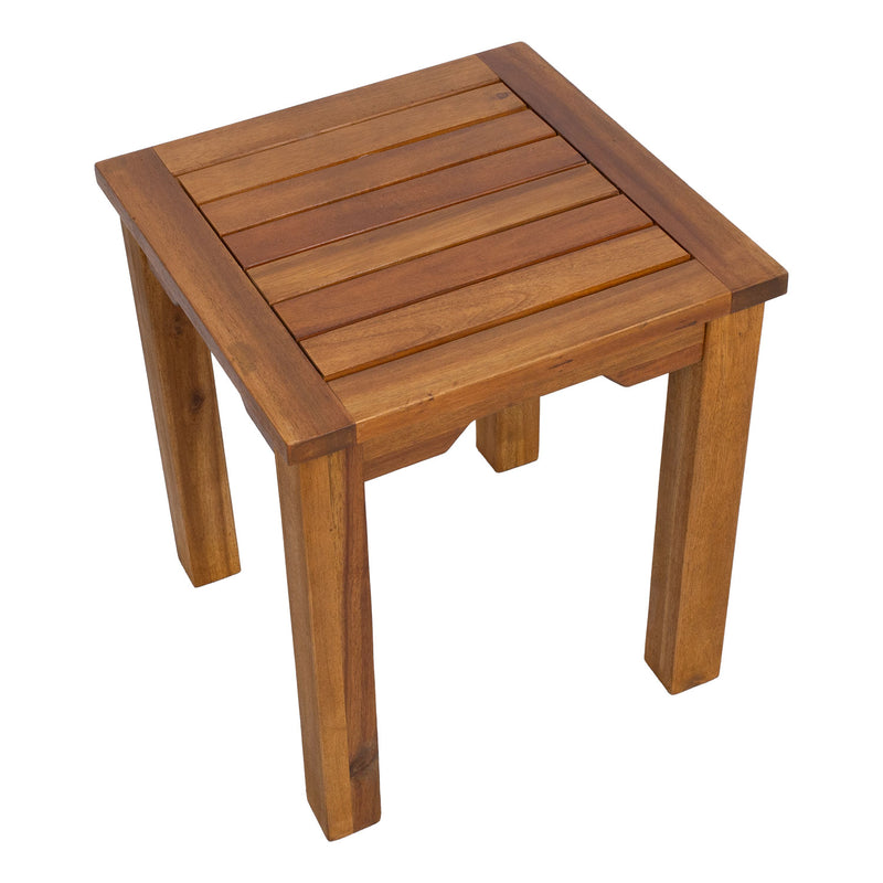 Bench-side table FORTUNA 40x40x45cm, acacia - kuva 5