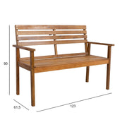 Bench FORTUNA 123x61,5xH90cm, acacia - kuva 2