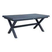 Table COLUMBUS 183/243x100xH76cm, dark grey - 13594