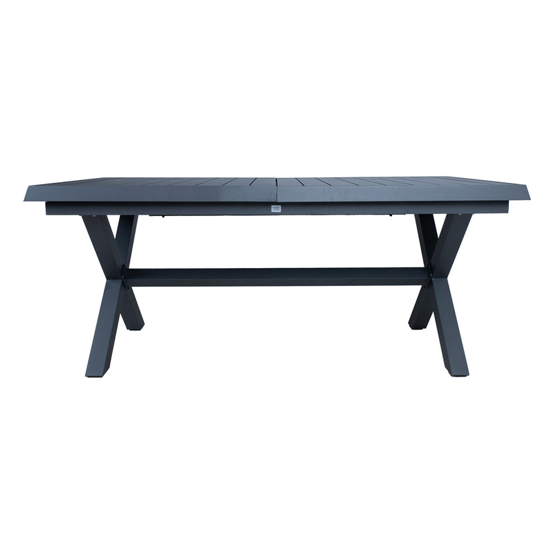 Table COLUMBUS 183/243x100xH76cm, dark grey - kuva 3