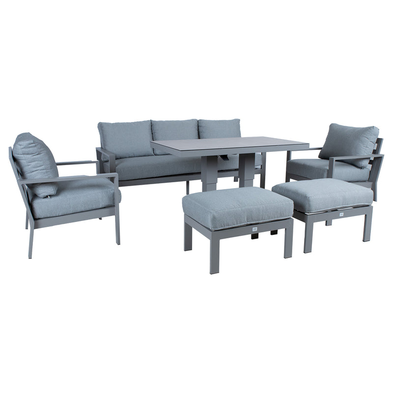Garden furniture set RIO 6-parts, greyish beige - kuva 5