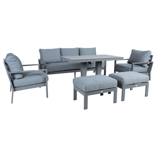 Garden furniture set RIO 6-parts, greyish beige - kuva 5