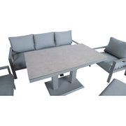 Garden furniture set RIO 6-parts, greyish beige - kuva 8