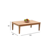 Coffee table MALDIVE 120x80xH45cm, teak - kuva 2