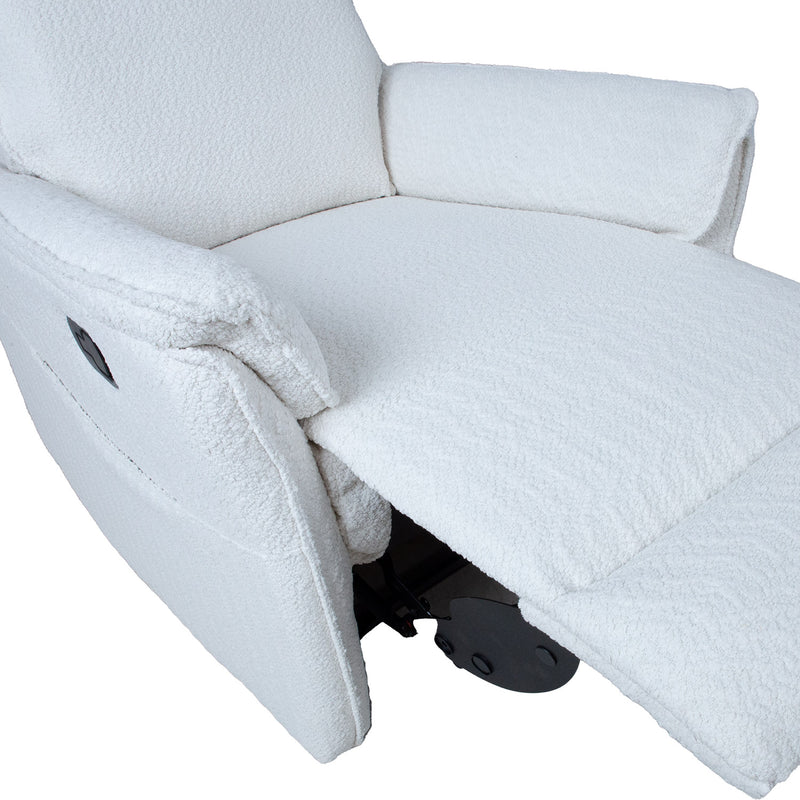 Recliner armchair GERRY with manual mechanism, white - kuva 8