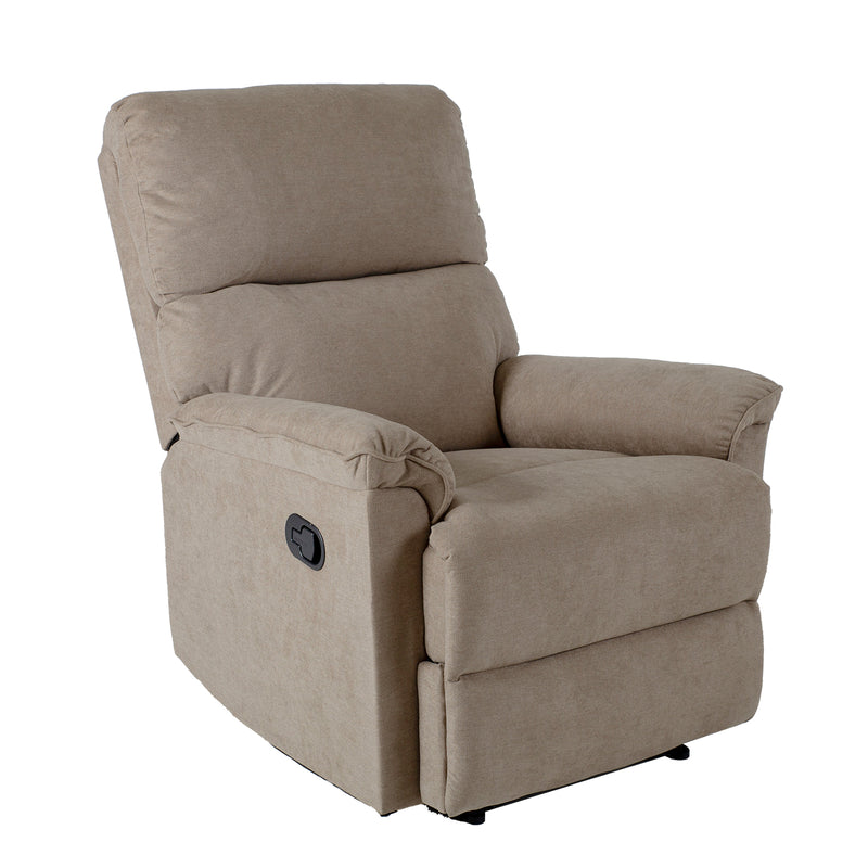 Recliner armchair GUSTAV with manual mechanism, dark beige - 13782