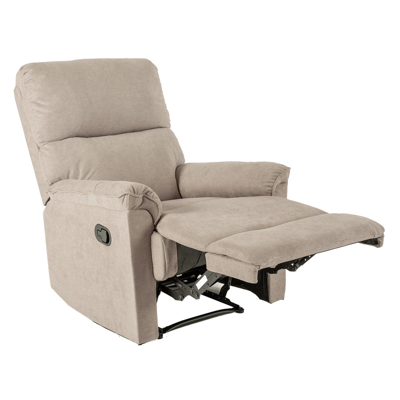 Recliner armchair GUSTAV with manual mechanism, taupe - kuva 3