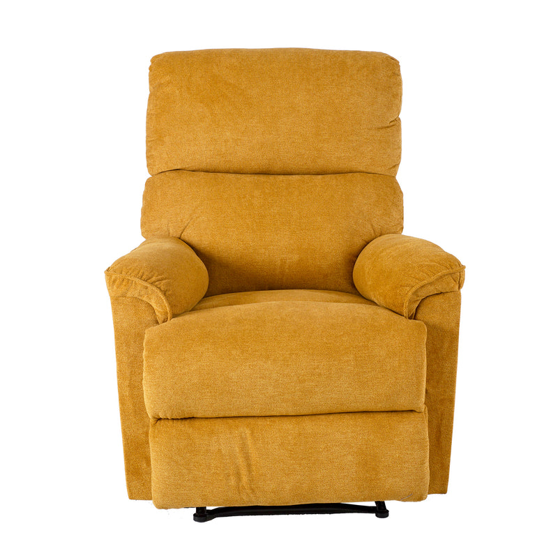 Recliner armchair GUSTAV with manual mechanism, yellow - kuva 4