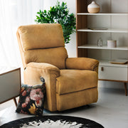 Recliner armchair GUSTAV with manual mechanism, yellow - kuva 5