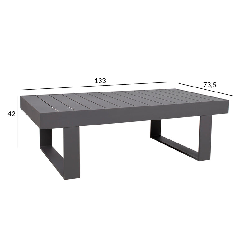 Coffee table FLUFFY 133x73,5xH42cm, grey - kuva 2