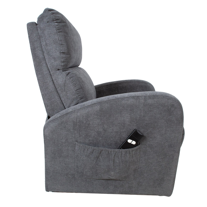 Recliner armchair BARNY with electric lifting mechanism, grey - kuva 5