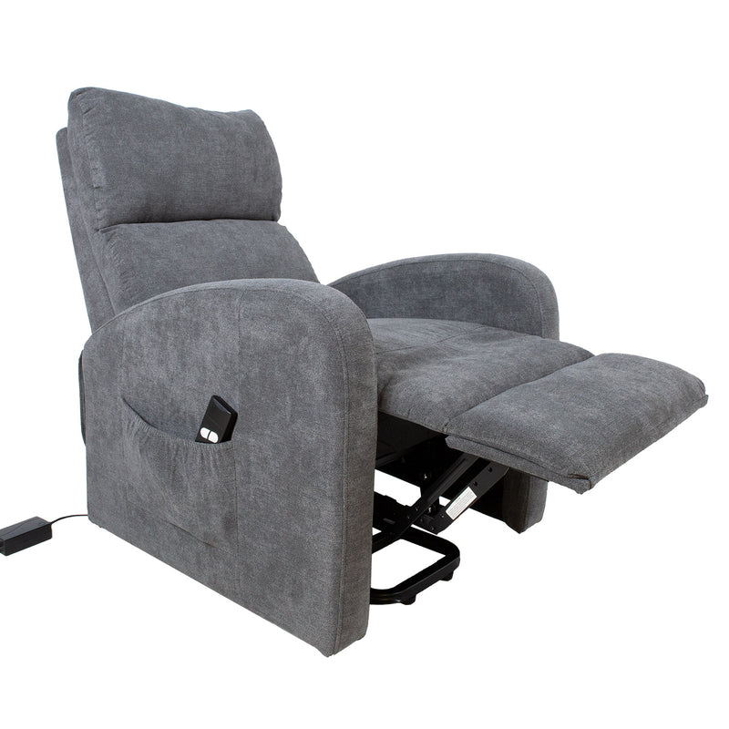 Recliner armchair BARNY with electric lifting mechanism, grey - kuva 7