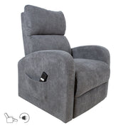 Recliner armchair BARNY with electric lifting mechanism, grey - 13844