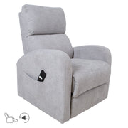 Recliner armchair BARNY with electric lifting mechanism, light grey - 13845