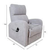 Recliner armchair BARNY with electric lifting mechanism, light grey - kuva 2