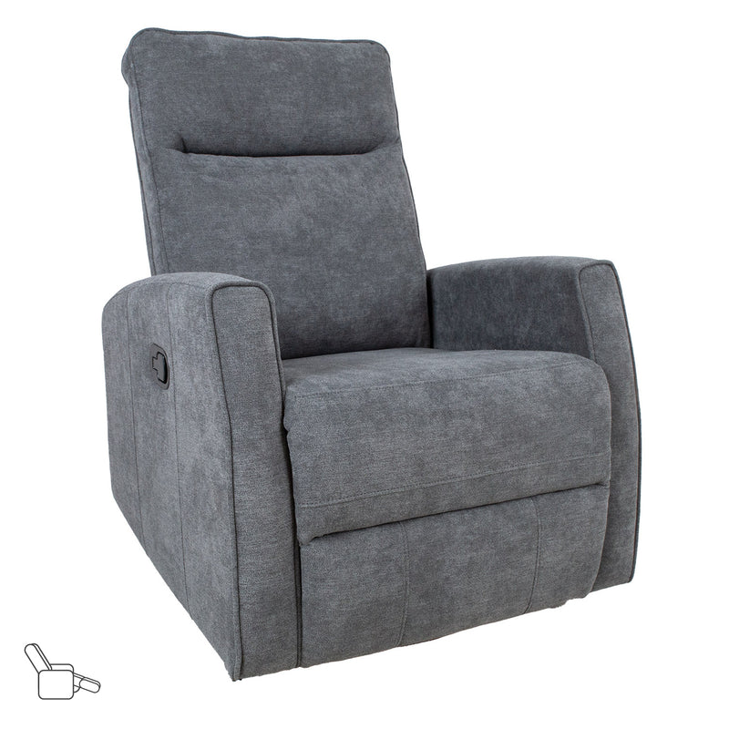 Recliner armchair EDDY with swinging and rotating manual mechanism - 13850