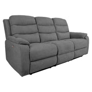 Recliner sofa MIMI 3-seater with electric mechanism, grey - 14081
