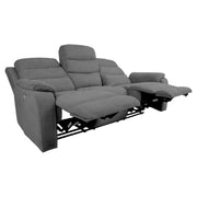 Recliner sofa MIMI 3-seater with electric mechanism, grey - kuva 3