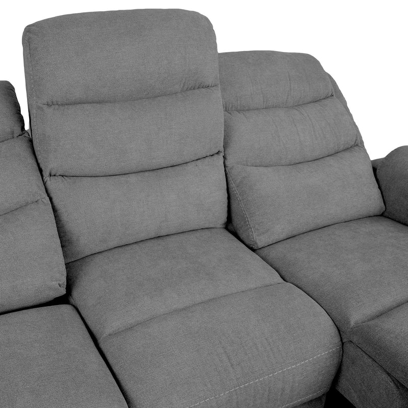 Recliner sofa MIMI 3-seater with electric mechanism, grey - kuva 6